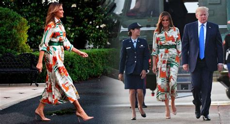 Melania Trump wears £3,500 Gucci dress printed with London 